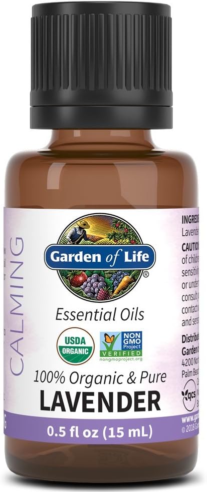 Garden of Life Essential Oil, Lavender 0.5 fl oz, 100% USDA Organic & Pure by GardenofLife