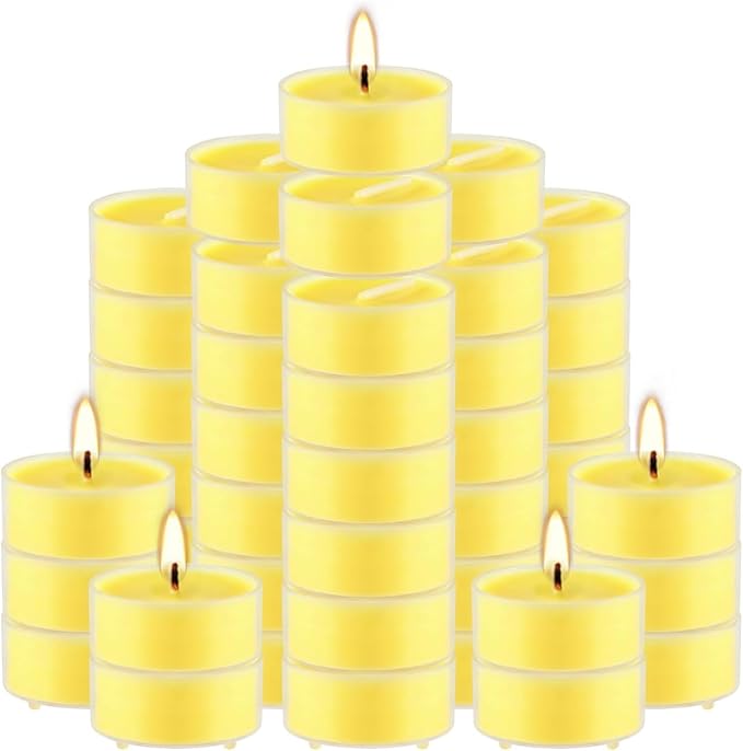 Fclayvts 3.5-Hour 100 Pack Citronella Tealight Candles, Outdoor and Indoor - Image 3
