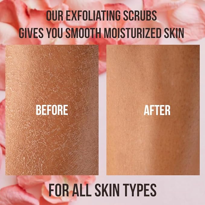Organic Rose & Sea Buckthorn FACE & BODY SCRUB, Natural & Pure Exfoliating Scrub - Image 3