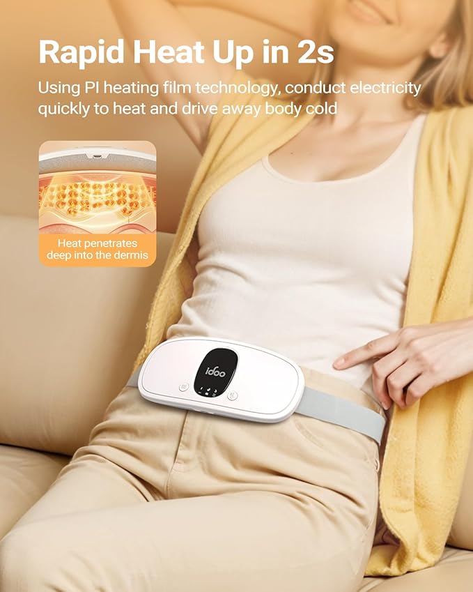 iDOO Portable Heating Pad for Period Cramps, FSA Eligible Item, Gifts for Women - Image 2