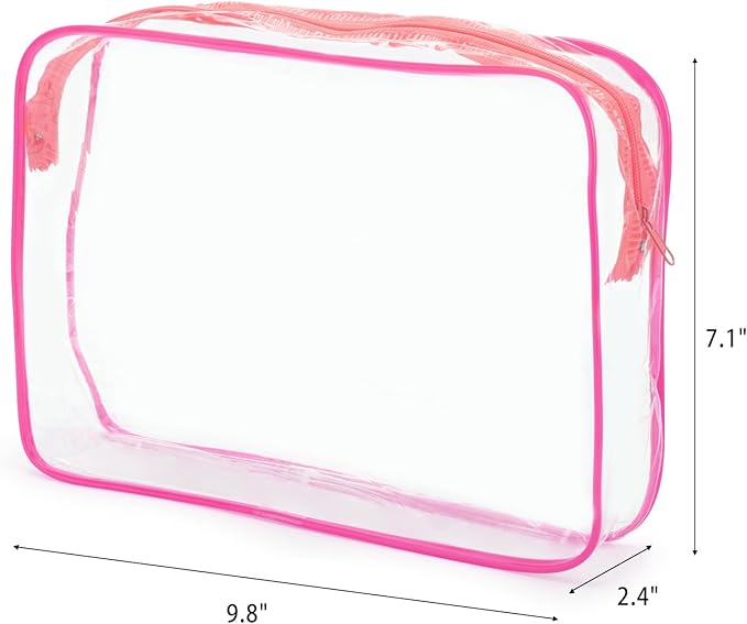 Tbestmax 10 Pack Clear Cosmetic Bags Makeup Bags Portable Waterproof TSA - Image 2