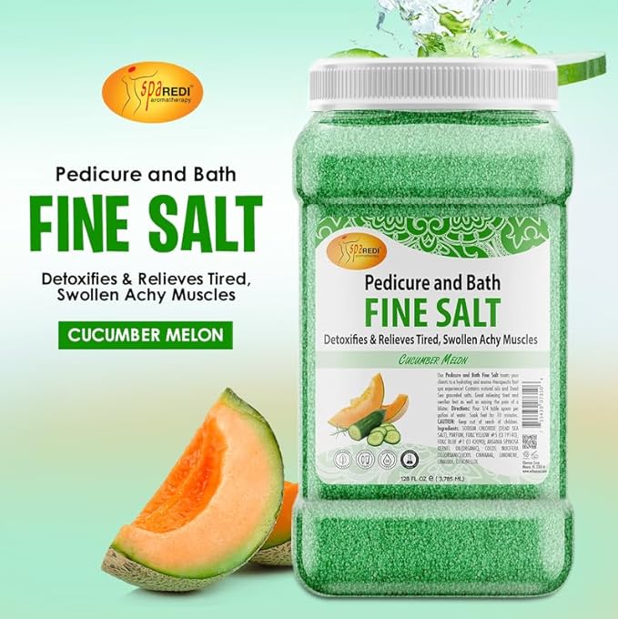 SPA REDI - Detox Foot Soak Pedicure and Bath Fine Salt, Cucumber and Melon - Image 2