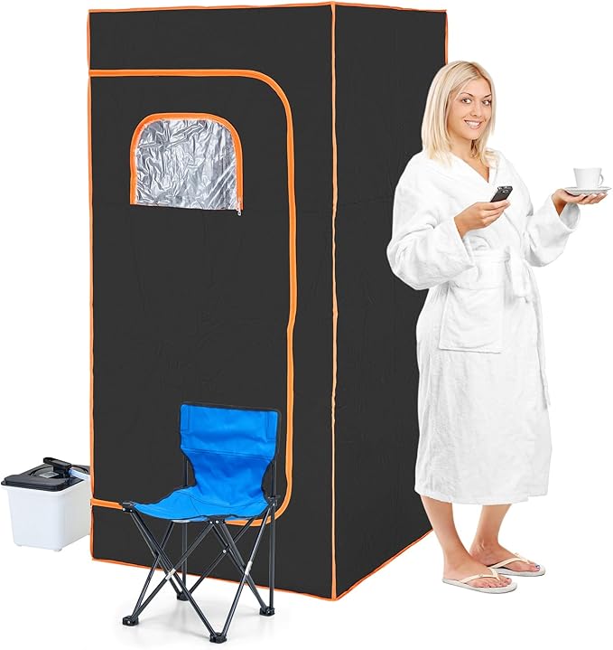 Happybuy Portable Steam Sauna Tent Full Size, Visible Window, Home Spa Sauna - Image 9
