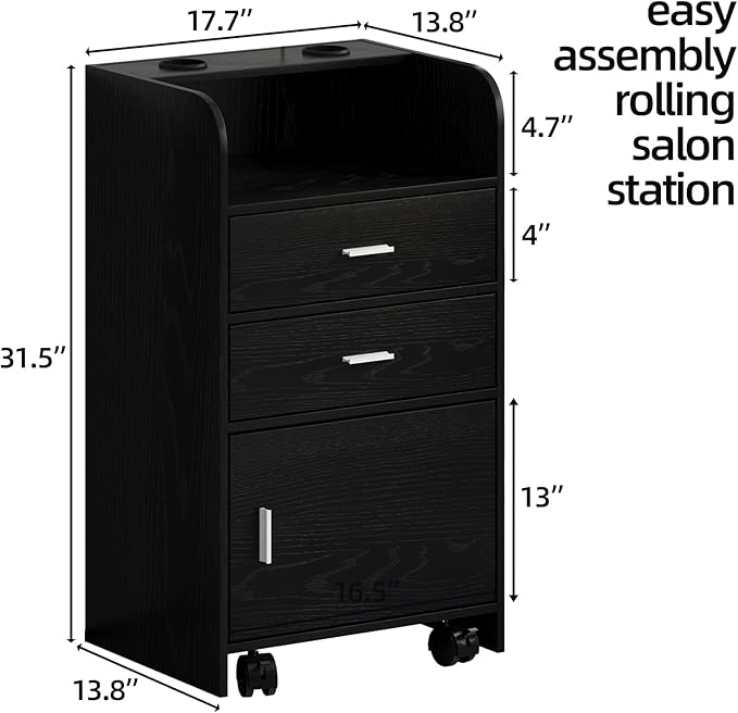 4ever2buy Salon Station for Hair Stylist, Salon Trolley Cart - Image 2
