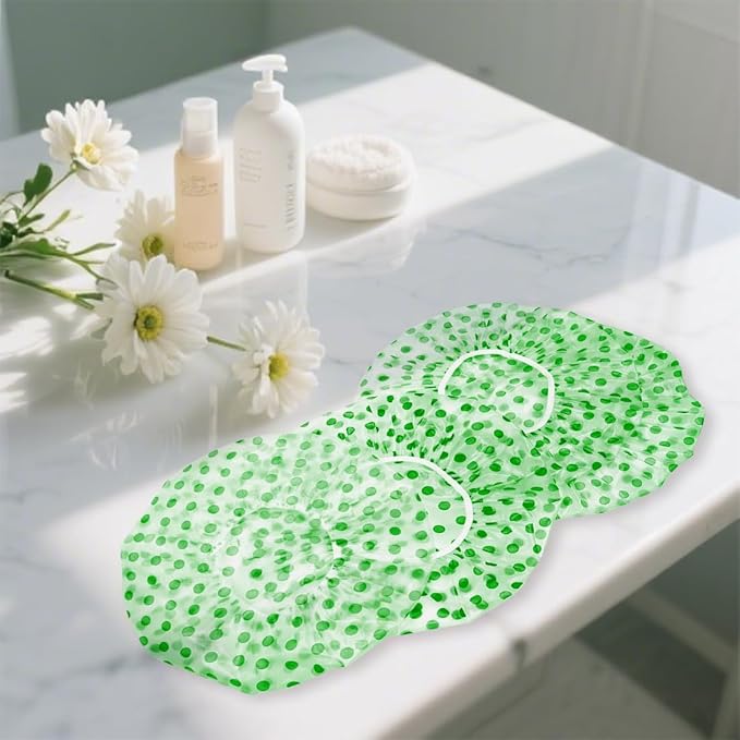 18 Pack Shower Caps for Women, Waterproof Reusable & Disposable Adjustable Bath - Image 4