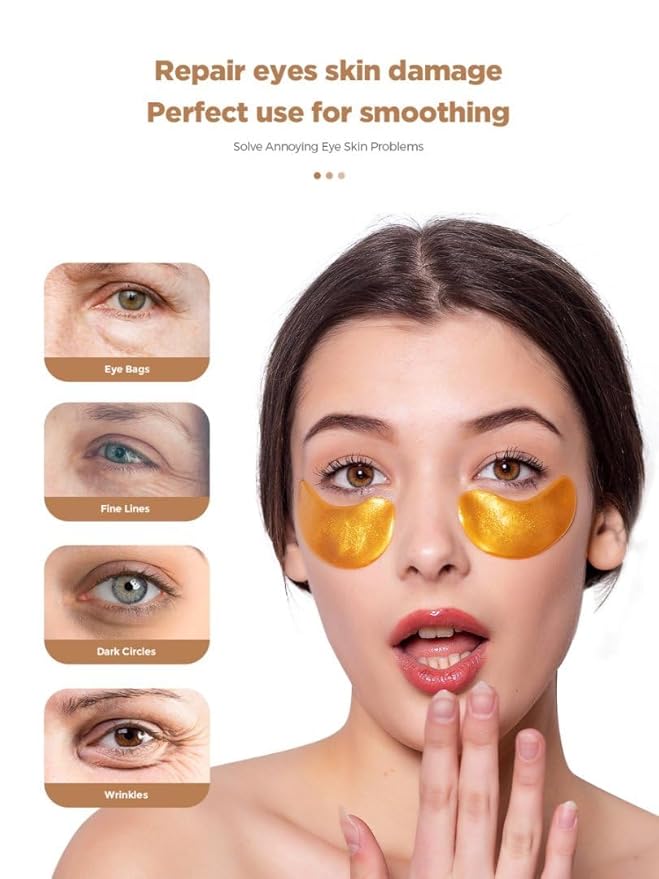 Under Eye Patches, 20 Pairs 24K Gold Eye Patches - Image 3