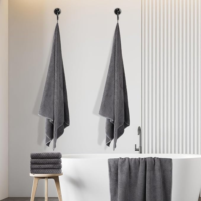 HOMEXCEL 8 Piece Bath Towel Set, Microfiber Bathroom Towel - Image 8