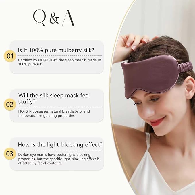 ZIMASILK Adjustable 100% 22 Momme Mulberry Silk Sleep Mask - Image 8