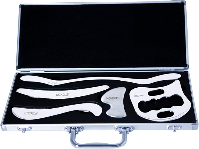 STICKON Stainless Steel Gua Sha Scraping Massage Tool Set IASTM Tools Great by STICKON