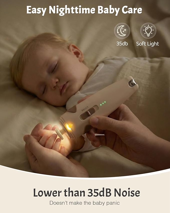 Lictin Baby Healthcare and Grooming Kit, 26 in 1 Rechargeable Baby Nail Trimmer - Image 6