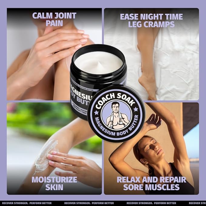 Coach Soak Recovery Bath Soak & Nighttime Magnesium Body Butter Bundle - Image 7