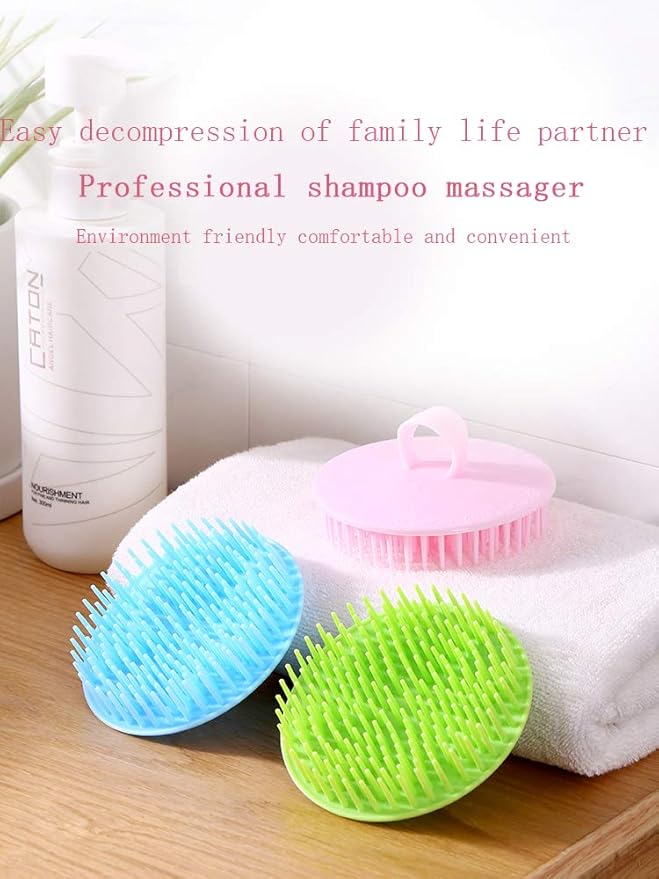 Aroveea Hair Scalp Brush Dandruff Cleaning Brush Shower Scalp Shampoo Brush - Image 9