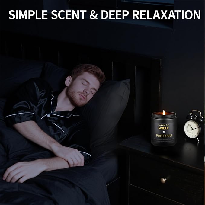 Scented Candles for Men, 4 Pack Mens Candle Gift Set, Relaxation Candles for - Image 4