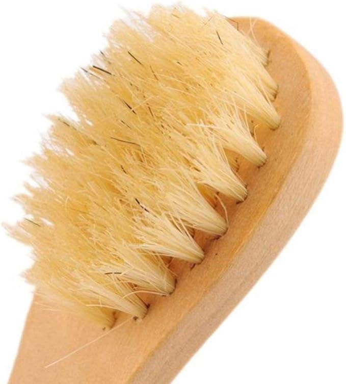 Natural Bristles Wooden Face Cleaning Brush Wood Handle Facial Cleanser Nose - Image 4