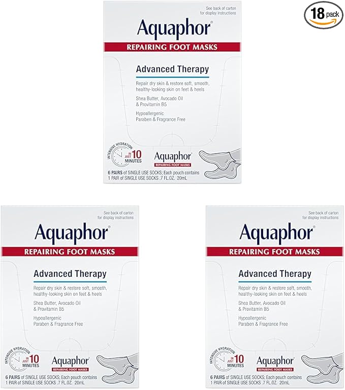 Aquaphor Repairing Foot Masks, Moisturizing Socks by Aquaphor