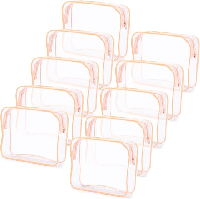 Tbestmax 10 Pack Clear Cosmetic Bags Makeup Bags Portable Waterproof TSA by Tbestmax