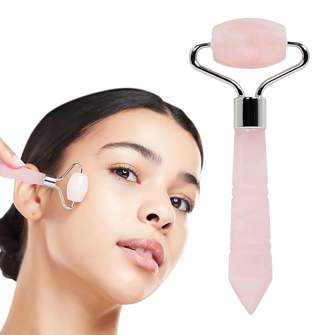 Mini Rose Quartz Roller by Unknown
