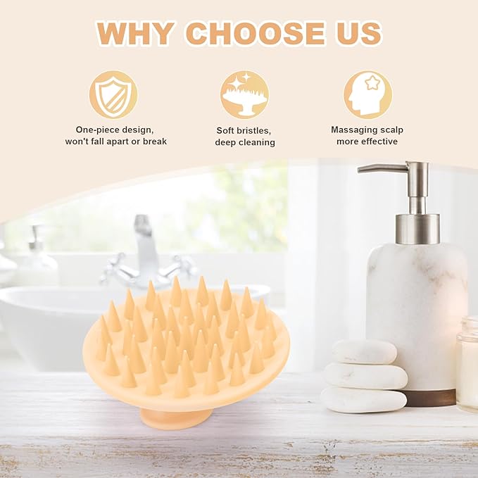 Meartchy Silicone Scalp Massager Shampoo Brush, Scalp Scrubber - Image 6