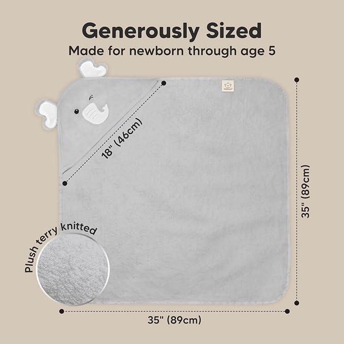 KeaBabies Hooded Baby Towel for Newborn - Image 4