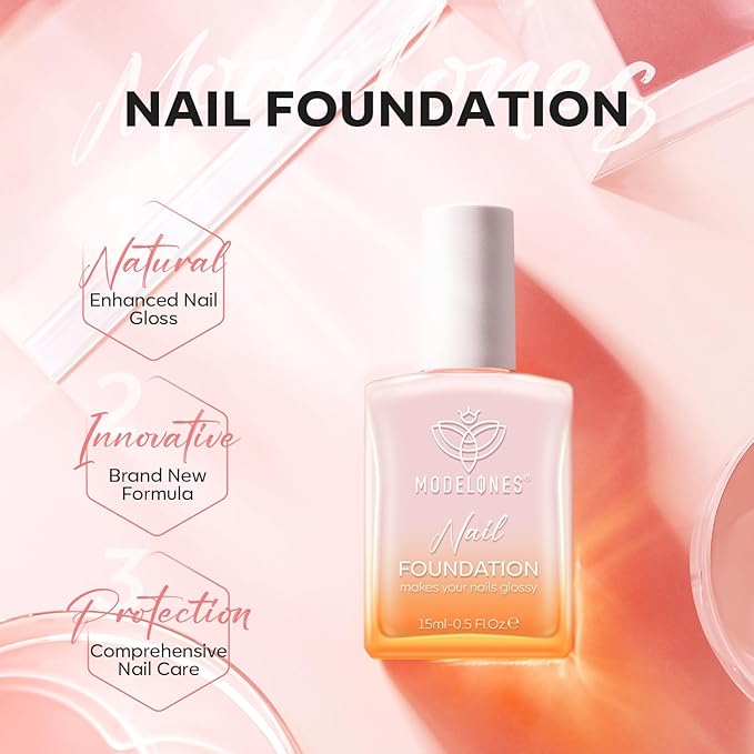 modelones Nail Strengthener Pale Pink White Nail Repair - Image 8