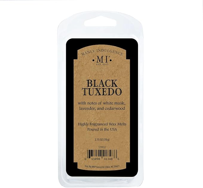 Manly Indulgence Black Tuxedo Scented Wax Melts, Wax Melt Warmer Cubes - Image 4