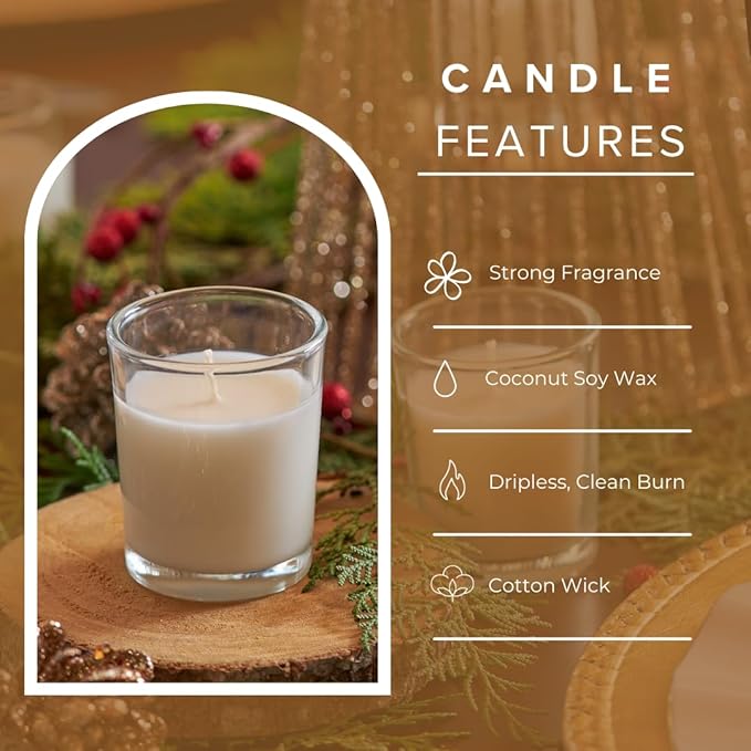 Simply Soson Vanilla Scented Votive Candles, Bulk Set of 24 White Scented Candle - Image 3