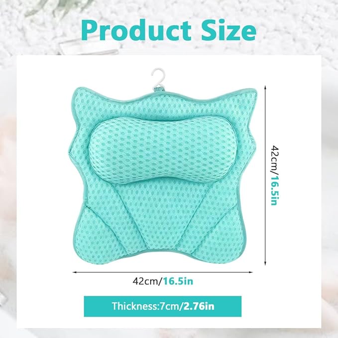 Bath Pillow, Ergonomic Bathtub Pillows - Image 6