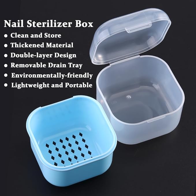 Nail Tool Sterilizer Box Plastic Sterilization Tray - Image 2
