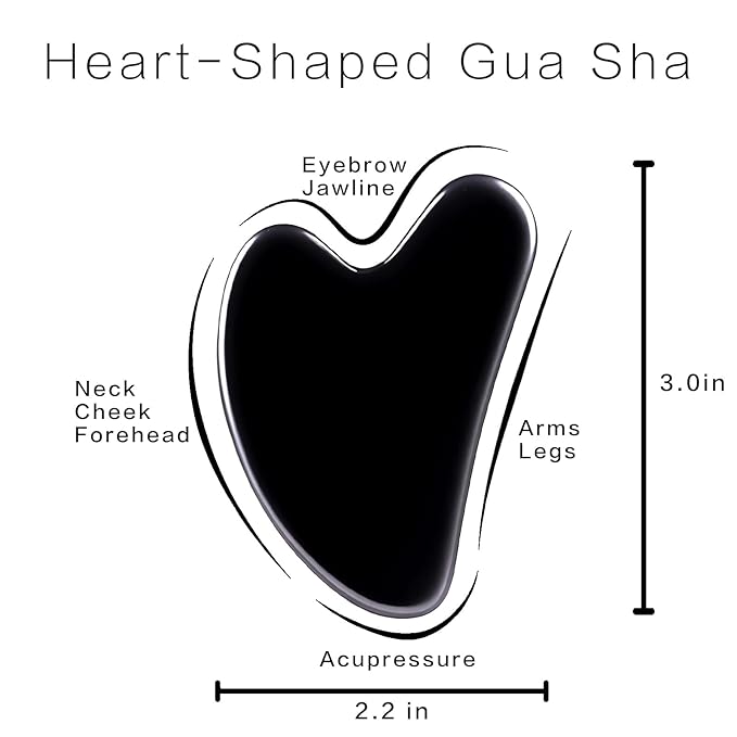 Gua Sha Facial Tools, Obsidian Guasha Tool - Image 2