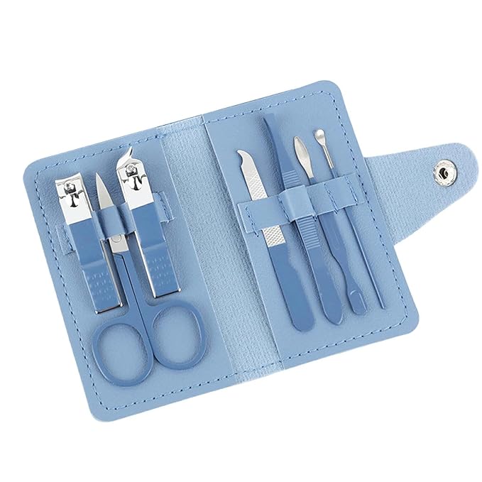 Manicure Set, 7 in 1 Professional Nail Clippers Scissors Pedicure Kit, - Image 9