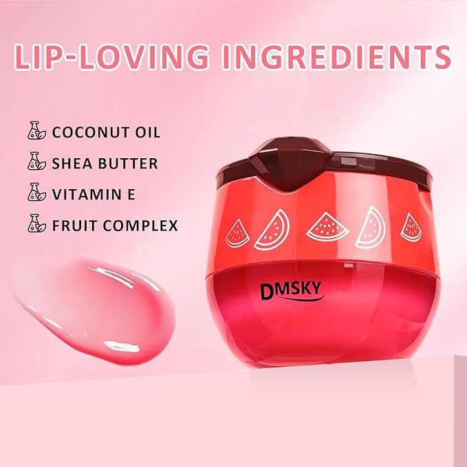 DMSKY 6 PCS Bee Lip Balm Honey Pot, Propolis Lip Mask Overnight Moisturizing - Image 3