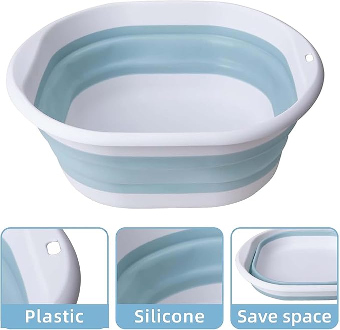 Tlswshsy Portable Pool Foot Bath, Collapsible Pool Foot Wash Basin Tub - Image 3