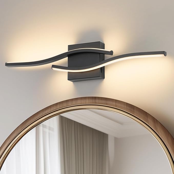 Joossnwell Vanity Light for Bathroom Lighting Fixtures Over Mirror Black by Joossnwell