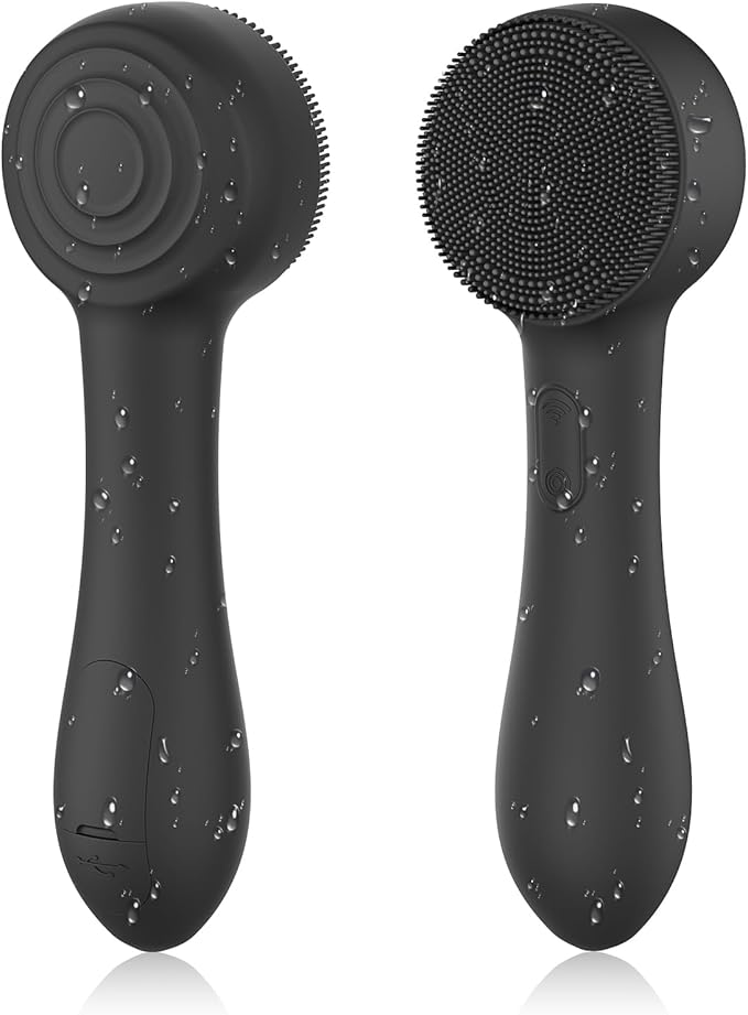 Facial Cleansing Brush Silicone Face Scrubber Waterproof Rechargeable by BuyNow