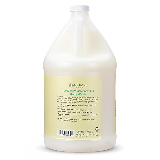 Ginger Lily Farms Botanicals 100% Pure Avocado Oil Body Wash - Image 2