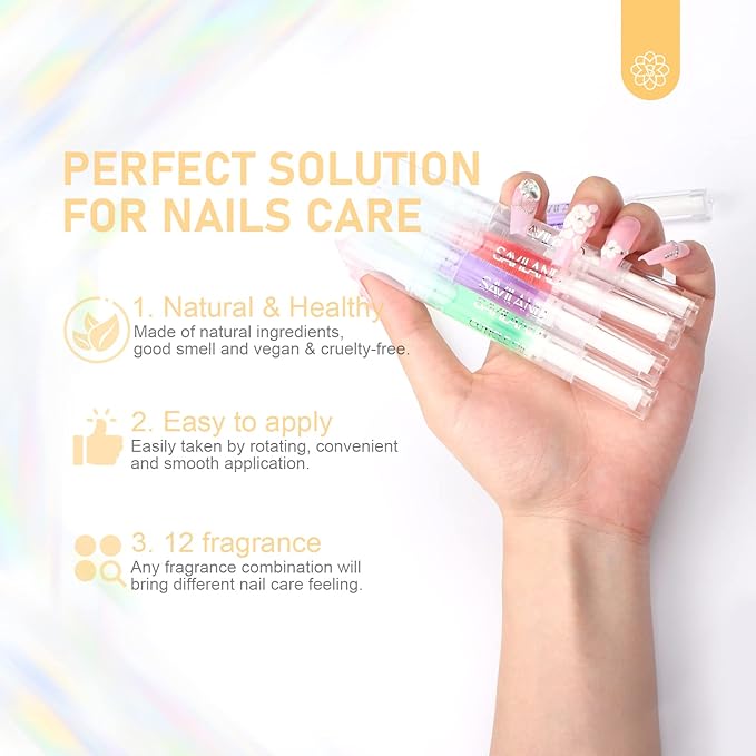 SAVILAND Natural Cuticle Oil Pen: 12PCS Revitalizing Cuticle Oil - Image 7