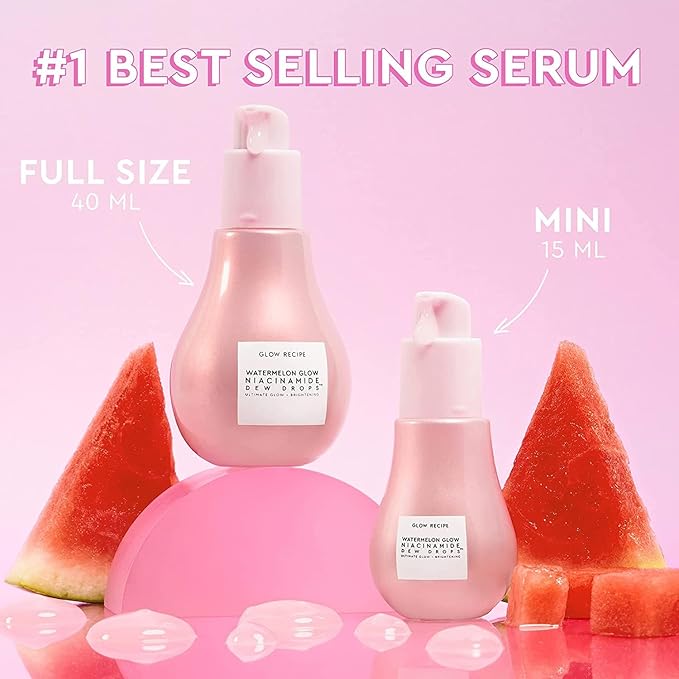Glow Recipe Watermelon Niacinamide Dew Drops, Travel Size, Korean Niacinamide - Image 7