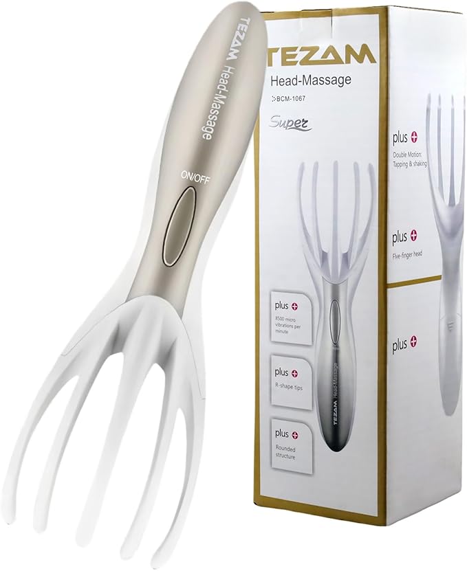 Electric Head Massager Neck Massage Octopus Scalp Stress Relax Spa Therapy by Tezam