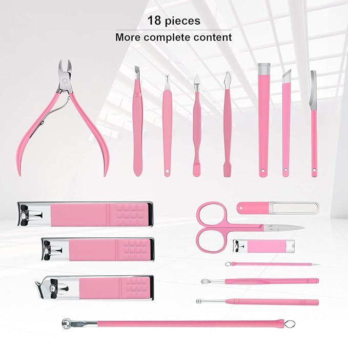 Manicure Set Professional Nail Clippers Kit Pedicure Care Tools- Stainless - Image 8
