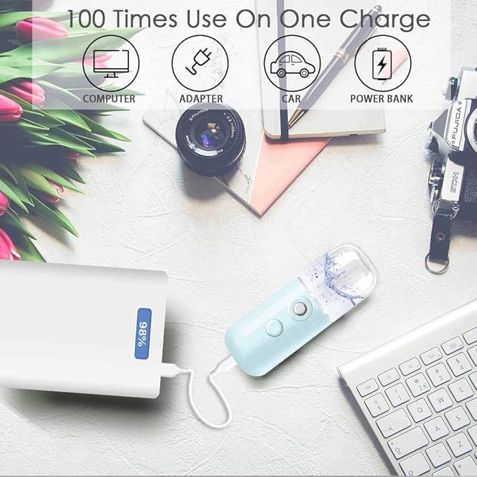 GIVERARE 2 Pack Nano Facial Steamer, Handy Mini Mister, USB Rechargeable Mist - Image 7