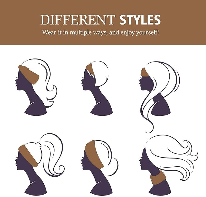 GiLi 2 Pack Wide Headbands for Women Boho African Knotted Non Slip Fashion Hair - Image 6