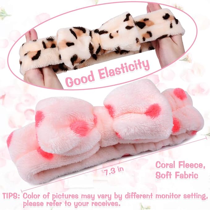 8 Pcs Spa Headbands for Women Facial Makeup Headband Stocking Stuffers For - Image 5