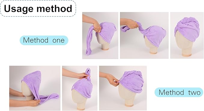 Microfiber Hair Drying Towel Wrap - Image 7