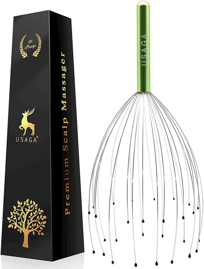 USAGA 28 Fingers Head Scratcher, Head Massager, Scalp Massager by USAGA