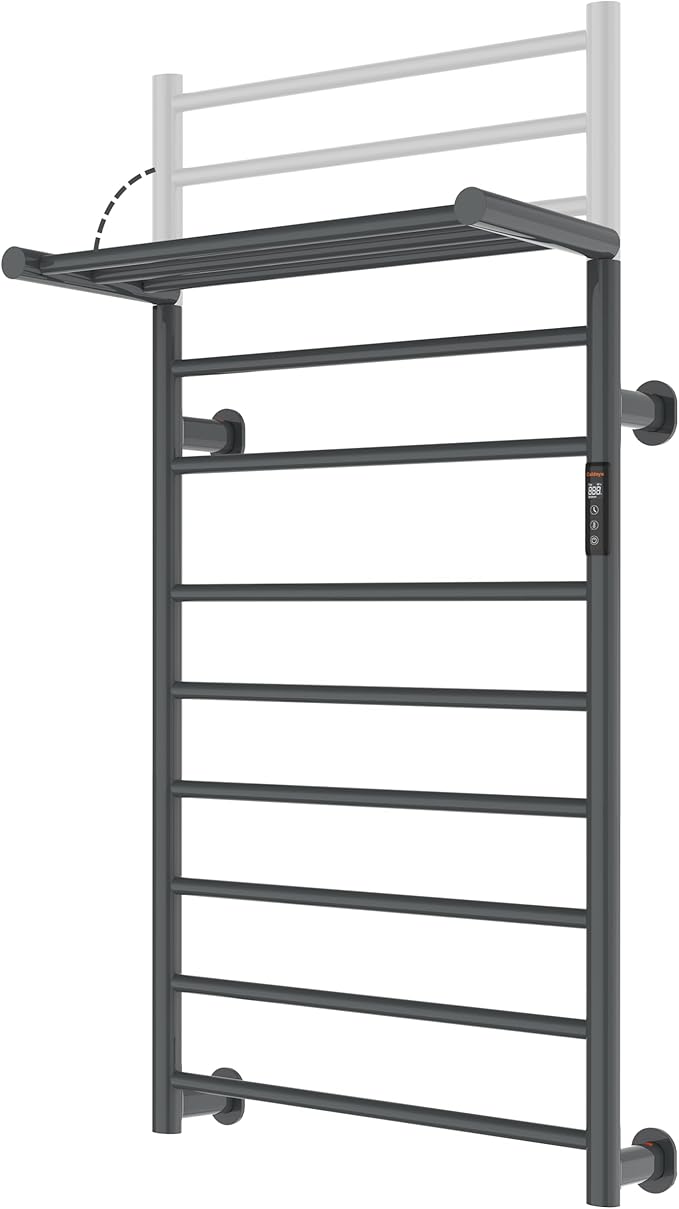 Foldable Heated Towel Rack, Dual-Zone Electric Towel Warmer Rack by Caldayx