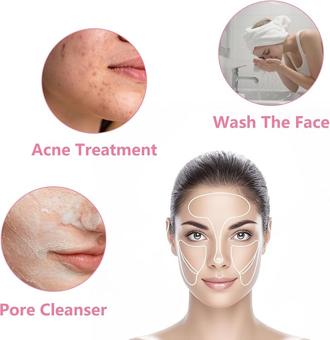 MCIGICM 20PCS Face Scrubber, Silicone Facial Cleansing Brush Face Exfoliator - Image 2