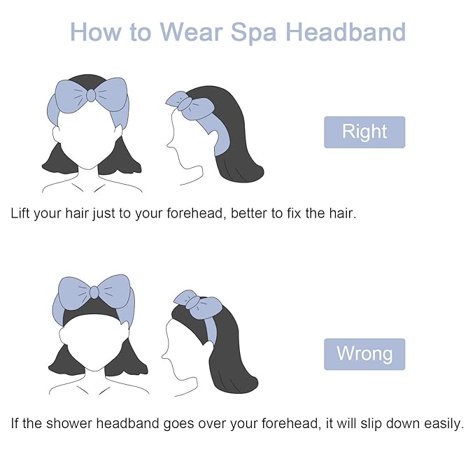 Ondder 8 Pack Spa Headbands for Face Washing - Image 6