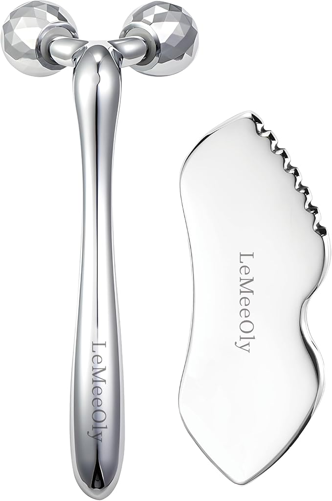 LeMeeOly Stainless Steel Gua Sha Facial Tools Metal GuaSha Tool by LeMeeOly