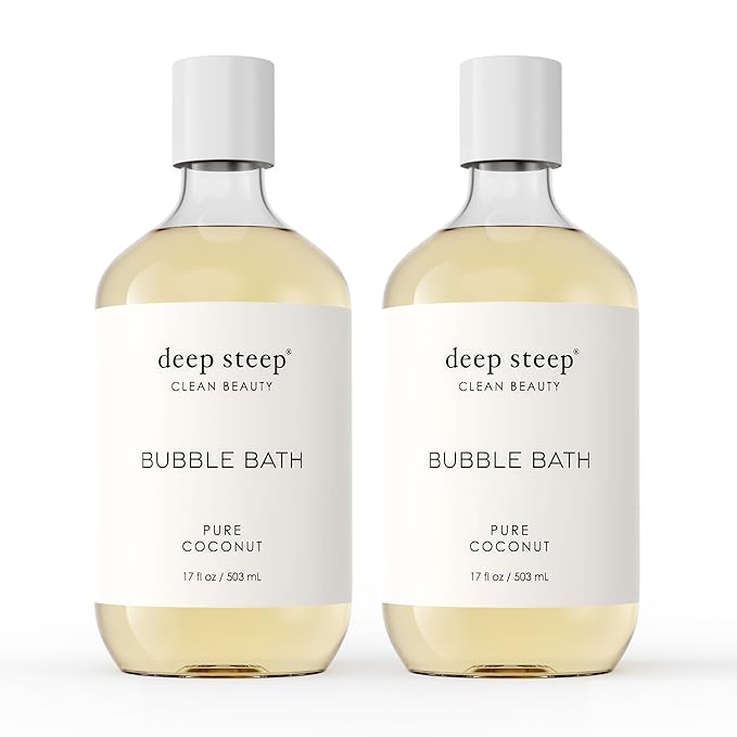 Deep Steep Bubble Bath, Pure Coconut 17 oz – Hypoallergenic, Clinically Tested by DeepSteep