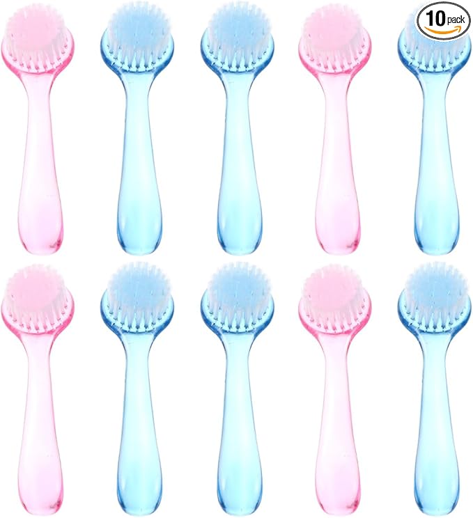 NOLITOY 10pcs Facial Cleansing Brush, Soft Bristle Exfoliator Wash Scrubbers by NOLITOY